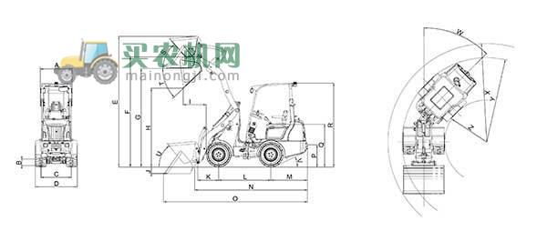 江苏上骐810装载机产品外形尺寸